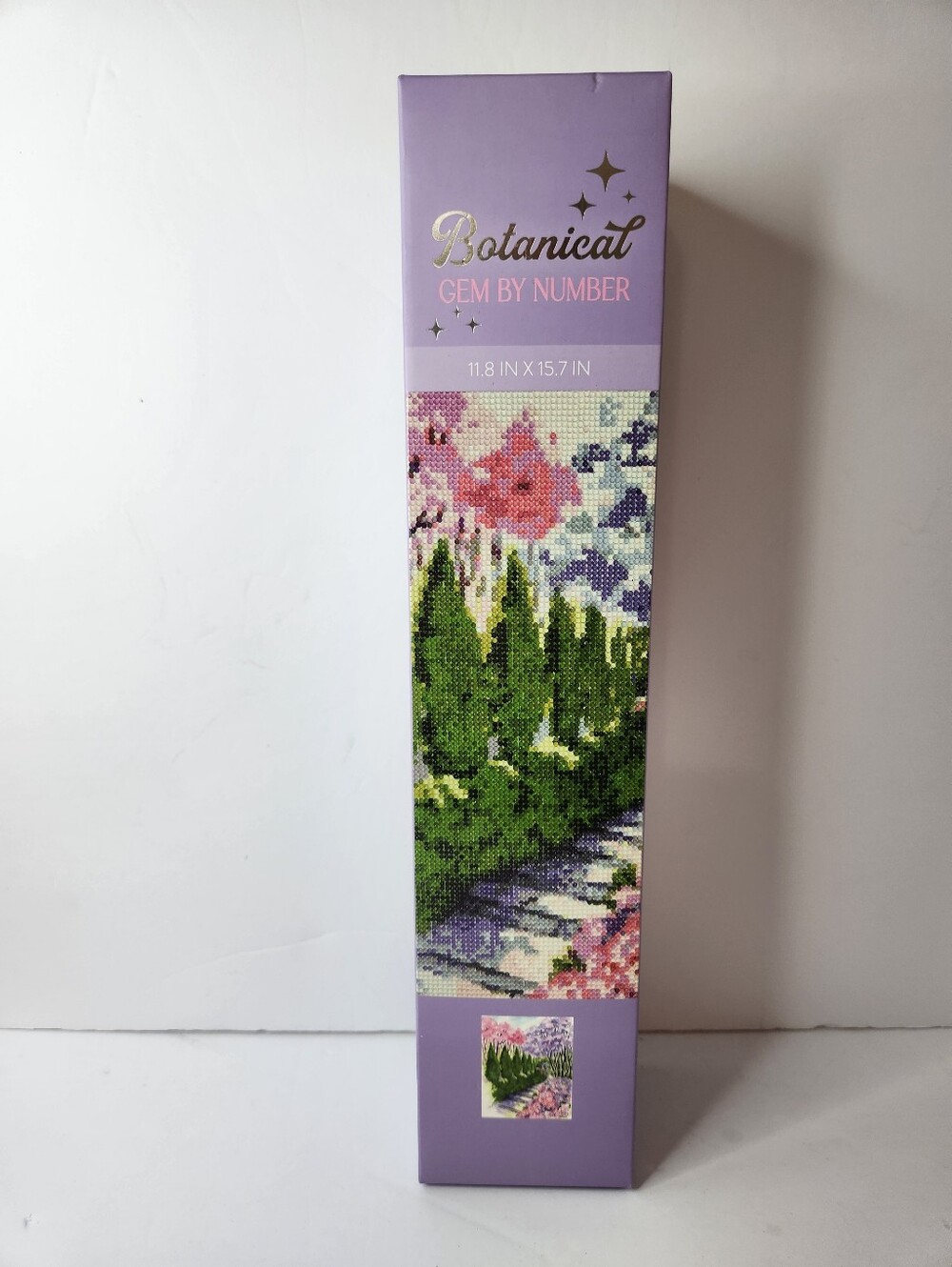 Eccolo Botanical Diamond Art Gem by Number Kit - Lavender, Pink & Green